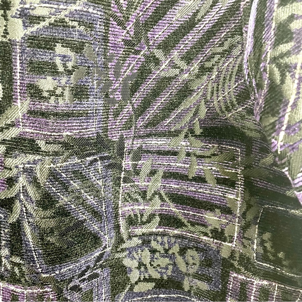 Patchwork Reversible Jacket Purple Black Brocade … - image 3